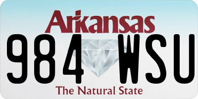 AR license plate 984WSU