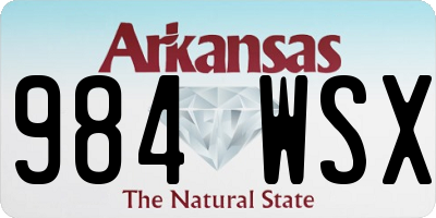 AR license plate 984WSX