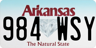 AR license plate 984WSY