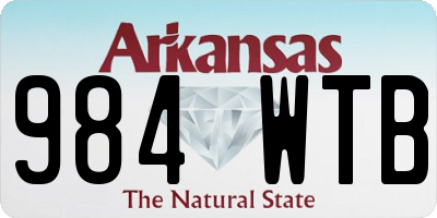 AR license plate 984WTB