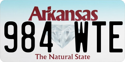 AR license plate 984WTE