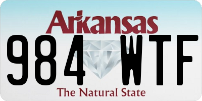 AR license plate 984WTF