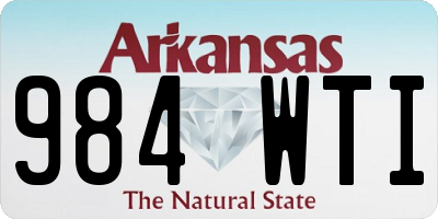 AR license plate 984WTI