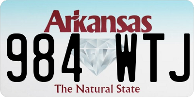 AR license plate 984WTJ