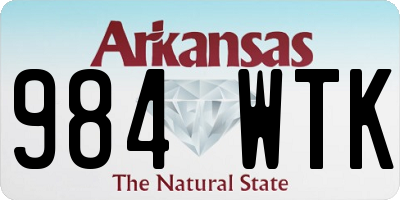 AR license plate 984WTK