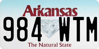 AR license plate 984WTM