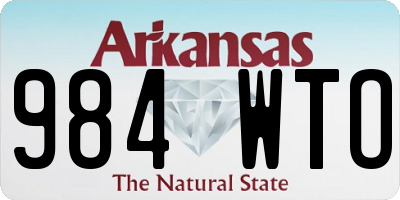 AR license plate 984WTO