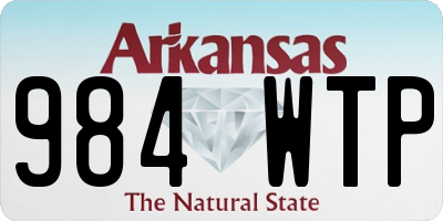 AR license plate 984WTP