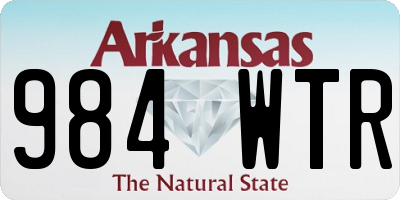 AR license plate 984WTR