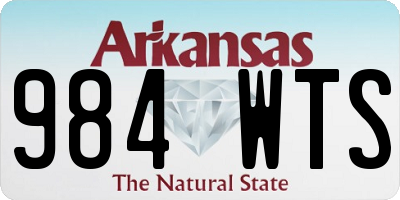 AR license plate 984WTS
