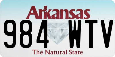AR license plate 984WTV
