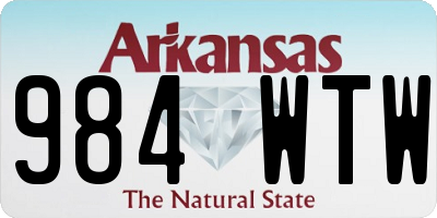 AR license plate 984WTW