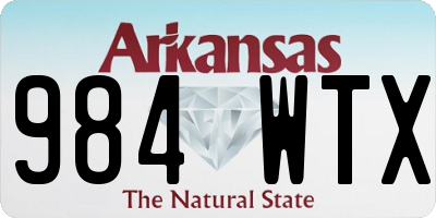 AR license plate 984WTX