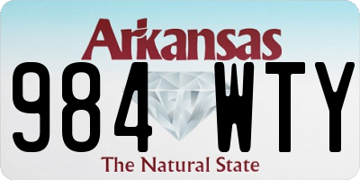 AR license plate 984WTY