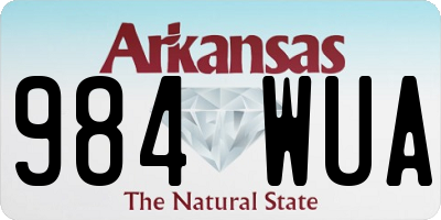 AR license plate 984WUA