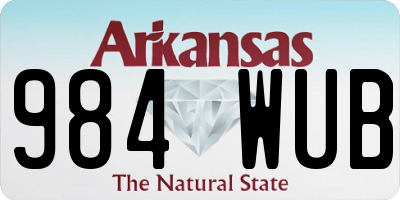 AR license plate 984WUB