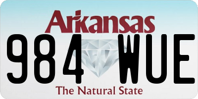 AR license plate 984WUE