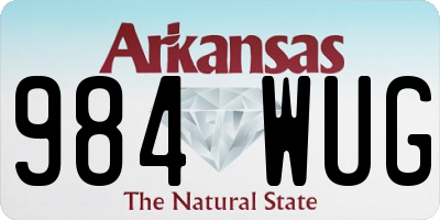 AR license plate 984WUG