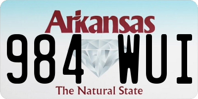 AR license plate 984WUI