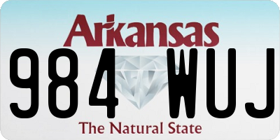 AR license plate 984WUJ
