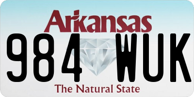 AR license plate 984WUK