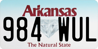 AR license plate 984WUL