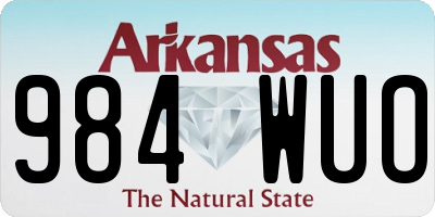 AR license plate 984WUO