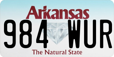 AR license plate 984WUR