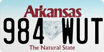 AR license plate 984WUT