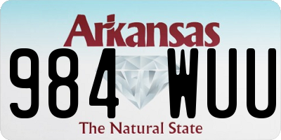 AR license plate 984WUU