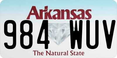 AR license plate 984WUV