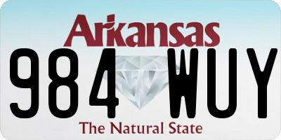 AR license plate 984WUY