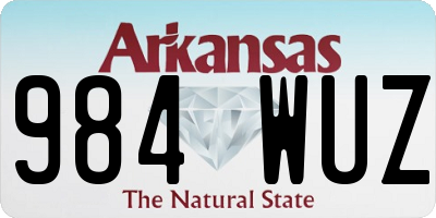 AR license plate 984WUZ