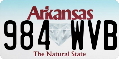 AR license plate 984WVB