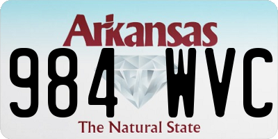 AR license plate 984WVC
