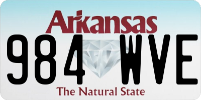 AR license plate 984WVE