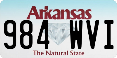 AR license plate 984WVI