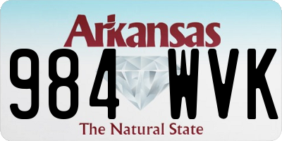 AR license plate 984WVK