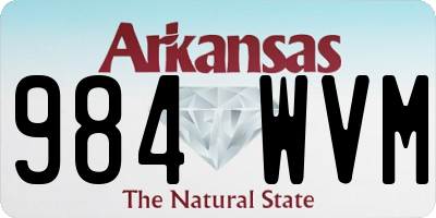 AR license plate 984WVM