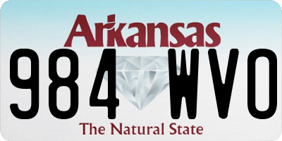 AR license plate 984WVO
