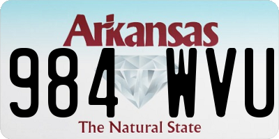 AR license plate 984WVU