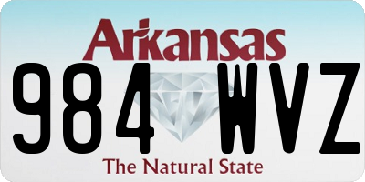 AR license plate 984WVZ