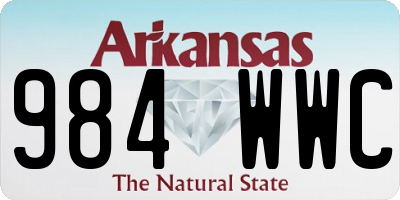 AR license plate 984WWC