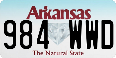 AR license plate 984WWD