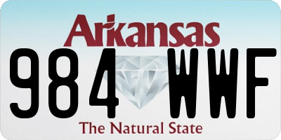 AR license plate 984WWF