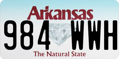 AR license plate 984WWH