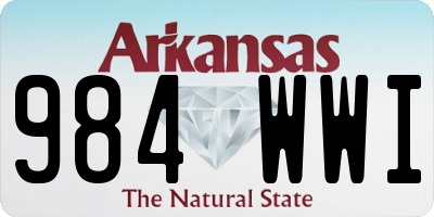 AR license plate 984WWI