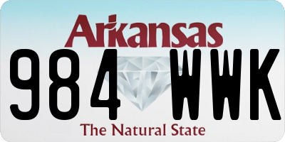 AR license plate 984WWK