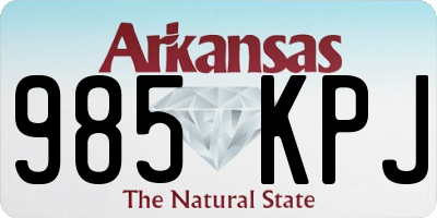 AR license plate 985KPJ