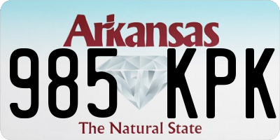 AR license plate 985KPK